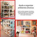 Ver imagem 4 de Estante Modular Plástica 5 Prateleiras Câmara Fria até 250kg Multiuso Ordene Branca