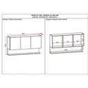 Ver imagem 2 de Armário de Cozinha Aéreo Line 3 Portas 120 Cm Kits Paraná Freijó Supremo