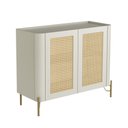 Ver imagem 2 de Buffet Bend 99 cm Porta Sextavada Incolar Luna com Pé Dourado