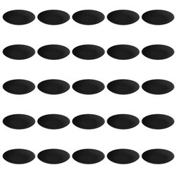 Kit 25 Pratos Plásticos Eventos Festas Buffets 25cm Bandejas Pretas Servir Coza - 3