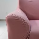 Ver imagem 4 de Kit Capa para Sofá 02 e 03 Lugares Favorita Malha Coladinha:Rose