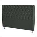 Ver imagem 2 de Cabeceira de Cama Box Londres Casal Queen 160 Cm Suede Botão de Strass Grafite Ec Móveis