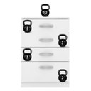 Ver imagem 5 de Cômoda Multiuso Moderna 62 Cm 4 Gavetas - Demóbile Astral:branco