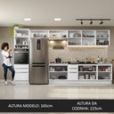 Ver imagem 6 de Armário de Cozinha Completa 400cm Branco Veludo Lux da Thauane Madesa