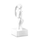 Ver imagem 3 de Escultura Rosto Humano Arte Moderna Silêncio Máscara 55cm:branco Brilho