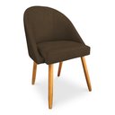 Ver imagem 1 de Cadeira de Jantar Bela Suede Pés Palito Castanho Pallazio