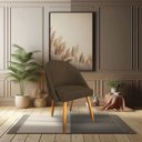 Ver imagem 2 de Cadeira de Jantar Bela Suede Pés Palito Castanho Pallazio