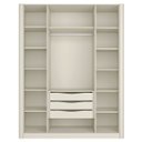Ver imagem 3 de Guarda Roupa Bend em Mdf 190x240cm 4 Portas 3 Gavetas Luna C801