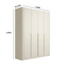 Ver imagem 4 de Guarda Roupa Bend em Mdf 190x240cm 4 Portas 3 Gavetas Luna C801