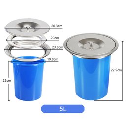 Lixeira Inox Embutir Pia Cozinha 5L - 5