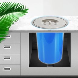 Lixeira Inox Embutir Pia Cozinha 5L - 4