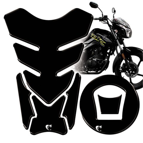 Protetor de Tanque Adesivo Moto Haojue Dk 150 Preto Cor Preto