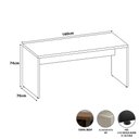 Ver imagem 2 de Mesa 1,60m X 0,70m Escrivaninha Pés Painel 100% Mdf F5 Cor:freijó com Preto