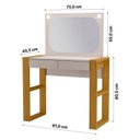 Ver imagem 3 de Penteadeira com Espelho e Led Cristal