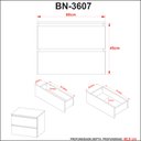 Ver imagem 5 de Balcão Gabinete Suspenso com Gavetas Bn3607 Branco Cor: Amêndoa/branco