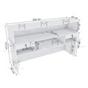 Ver imagem 4 de BALCÃO LOJA ATENDIMENTO 55 CM M329.B (CAIXA, LOJA, VALET) MUNDI MOVEIS