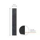 Ver imagem 2 de Painel Ripado EVA Laminado Autocolante Flexivel 10cm Urban Plus | Valor Do Metro M² - Black com Text