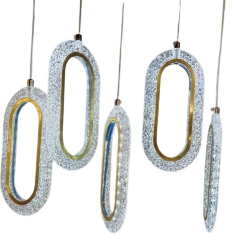 Luminária Pendente Led Oval com 5 Pingentes