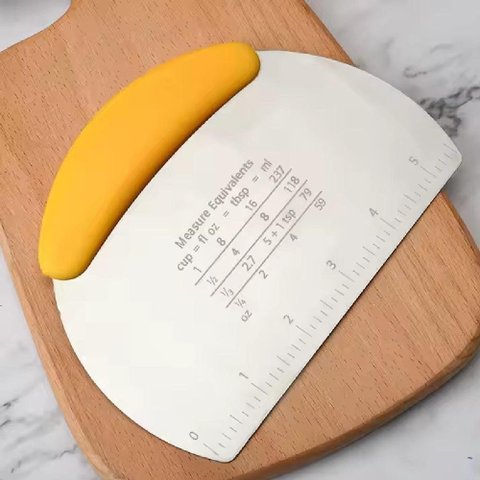 Cortador de Pizza Manual em Inox com Régua para Massas, Pães e Tortas