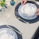 Ver mais imagens de Aparelho de Jantar Azzura 30 Peças Porcelana Tramontina Azul Decorada 6 Pessoas