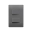 Ver imagem 1 de Interruptor Simples Duplo Fame Habitat Onix com Placa 4x2