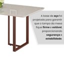 Ver imagem 7 de Mesa para Sala de Jantar Retangular 160x90cm MDF com Vidro Lunna Branco/Marrom/Off White