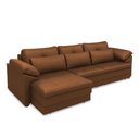 Ver imagem 5 de Sofá Retrátil Elétrico Sala de Estar Nolan Bipartido 297cm Conforto Premium em Couro Caramelo G58 -