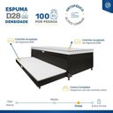 Ver imagem 5 de Cama Box Baú com Colchão de Espuma Acoplado e Auxiliar de Espuma Copenhague Solteiro 88cm