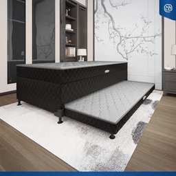 Cama Box Baú com Colchão de Espuma Acoplado e Auxiliar de Espuma Copenhague Solteiro 88cm - 9