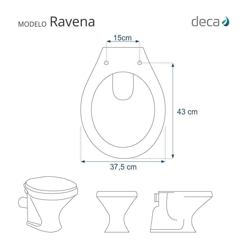 Assento Sanitario Poliester Decorado Borboleta Ravena para Vaso Deca - 2