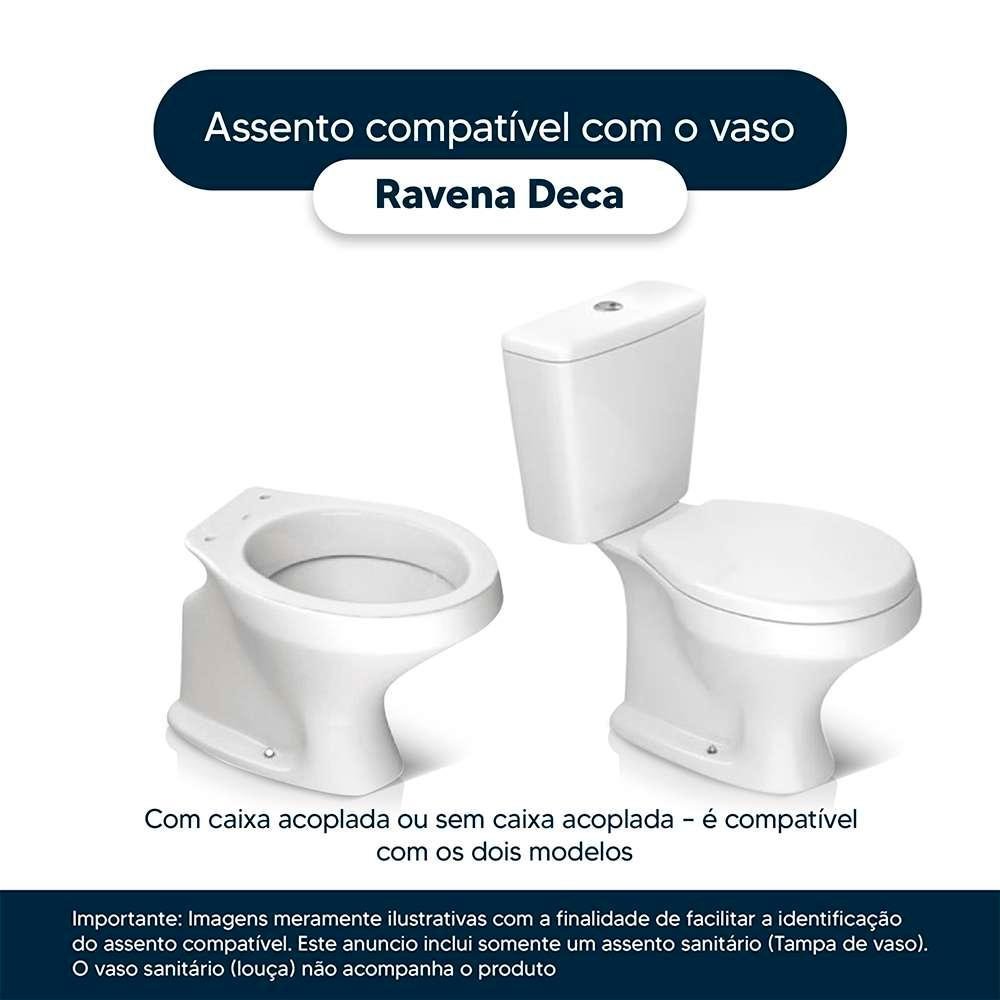 Assento Sanitario Poliester Decorado Borboleta Ravena para Vaso Deca - 3