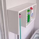 Ver imagem 5 de Armário Aéreo para Lavanderia MDP 15mm com Nicho Organizador Branco