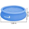 Piscina com Borda Inflável Redonda 1000 Litros 1.68m X 51cm Azul + Filtro 220v Importway Iwpbi1000 - 2