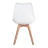 Cadeira Branca Para Casa Com Pés de Madeira Redecore Cadeira para diversos ambientes - 4