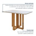 Ver imagem 7 de Mesa de Jantar 4 Lugares Tampo Vidro e MDF Tessera Off White Amêndoa Clean/Off White