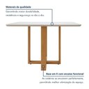 Ver imagem 5 de Mesa de Jantar 4 Lugares Tampo Vidro e MDF Tessera Off White Amêndoa Clean/Off White