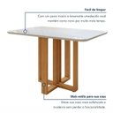 Ver imagem 6 de Mesa de Jantar 4 Lugares Tampo Vidro e MDF Tessera Off White Amêndoa Clean/Off White