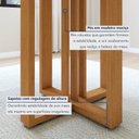 Ver imagem 4 de Mesa de Jantar 4 Lugares Tampo Vidro e MDF Tessera Off White Amêndoa Clean/Off White
