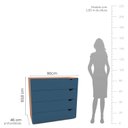 Ver imagem 2 de Cômoda Organizadora 90cm com 4 Gavetas 240823 Linha Porto Politorno