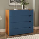 Ver imagem 1 de Cômoda Organizadora 90cm com 4 Gavetas 240823 Linha Porto Politorno