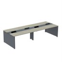 Ver imagem 2 de Estação de Trabalho Mesa Plataforma Escritório para 4 Pessoas Dupla com Caixa de Tomada Pé Painel