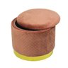 Puff com Compartimento em Veludo e Metal Coleção Design Sofisticado AKZ HOME - 1