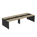 Ver imagem 2 de Estação de Trabalho Mesa Plataforma Escritório para 4 Pessoas Dupla com Caixa de Tomada Pé Painel