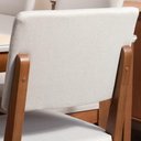 Ver imagem 6 de Conjunto com 4 Cadeiras de Madeira Maciça Estofada Ella - Natural C/ Linho Off White