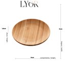 Ver imagem 6 de Prato De Bambu Pires Porta Copos Petisqueira Verona 11cm Lyor