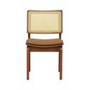 Ver imagem 6 de Kit 2 Cadeiras Gus Madeira Maciça Encosto Telinha Assento Anatômico - Amêndoa Estofado Corano