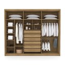 Ver imagem 3 de Guarda Roupa Casal 6 Portas e 6 Gavetas 275 Cm Majestic Nature/fendi - Pallazio