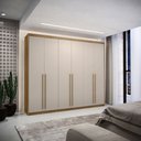 Ver imagem 2 de Guarda Roupa Casal 6 Portas e 6 Gavetas 275 Cm Majestic Nature/fendi - Pallazio