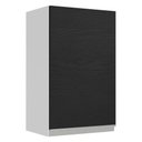 Ver imagem 1 de Armário de Cozinha Aéreo 40 cm 1 Porta Branco/Preto Glamy Madesa