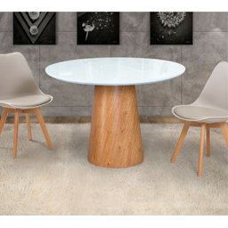 Mesas de Jantar Cone Casa MAD Mesa Cone Branco 90cm - 1